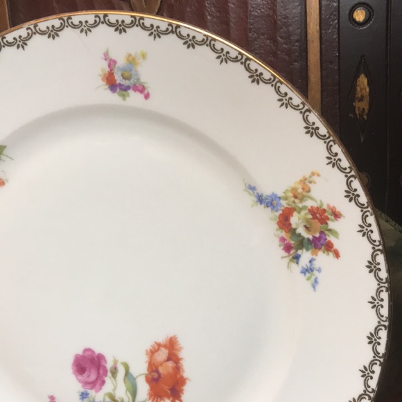 H & Co Selb Bavaria Germany Heinrich US Zone Poppy Floral Dinner Plate 10 1/8” - Picture 4 of 10